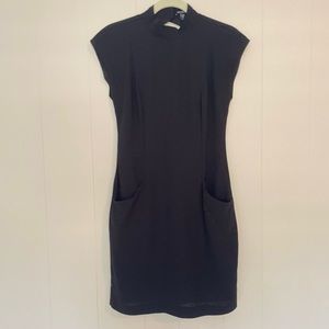 Bebe | Black Midi Dress Open Back (S)